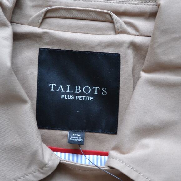 NWT Talbots Trench Coat Classic Tan Size 1XP - Picture 3 of 7